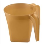 Square Gold Plastic Wash Cup