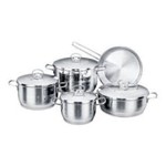 TWS Korkmaz 10 Piece Cookware Set, includes Saucepans Stockpots and Frying Pans #A1901