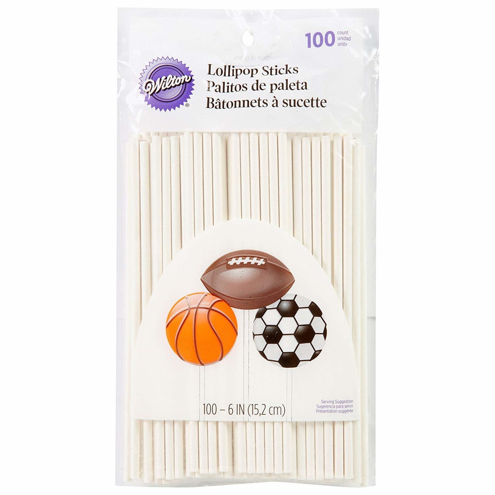 White 6-Inch Cake Pop Sticks, 100-Count - Wilton