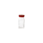 Trudeau - Glass, Wink Salt & Pepper Shaker, Red Top