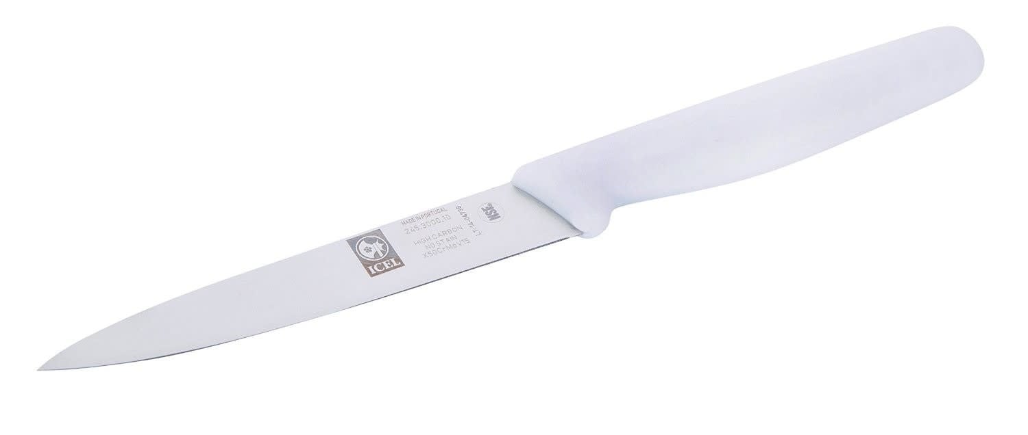 TWS Icel White 4-Inch Paring Knife, Serrated Edge - The Westview Shop