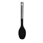 TWS Millvado - Nylon Utensils SS Handle, Solid Spoon, Black,13.5