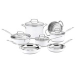 Cuisinart Chef's Classic 11pc Stainless Steel Series White Cookware Set