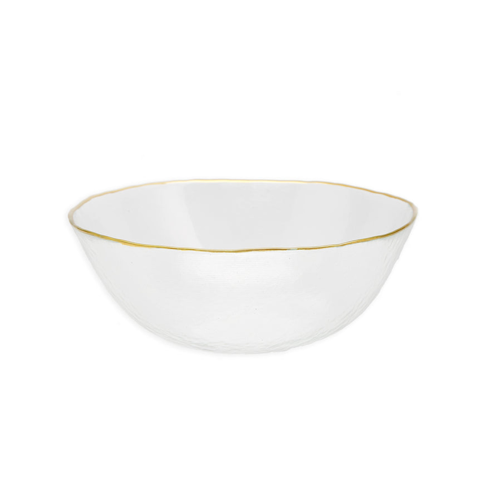 CB2559 Clear Salad Bowl with Gold Rim - 11"D