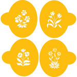 TWS Designer Stencils Decorating Cookie Stencil, Spring Garden Cookies, Each pattern fits within 3.25" circle