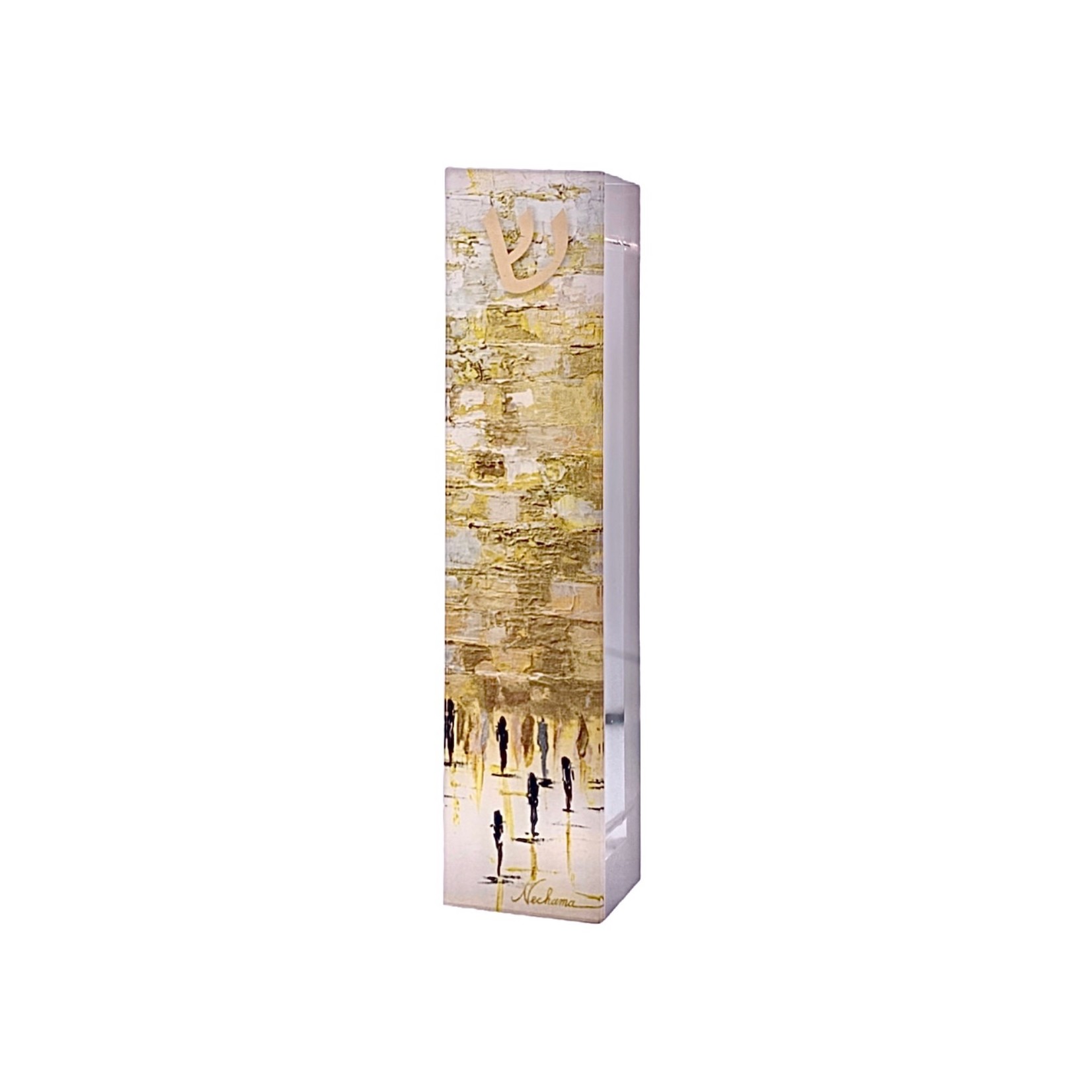 TWS Nechama Fine Art Mezuza Holder Gold - The Westview Shop