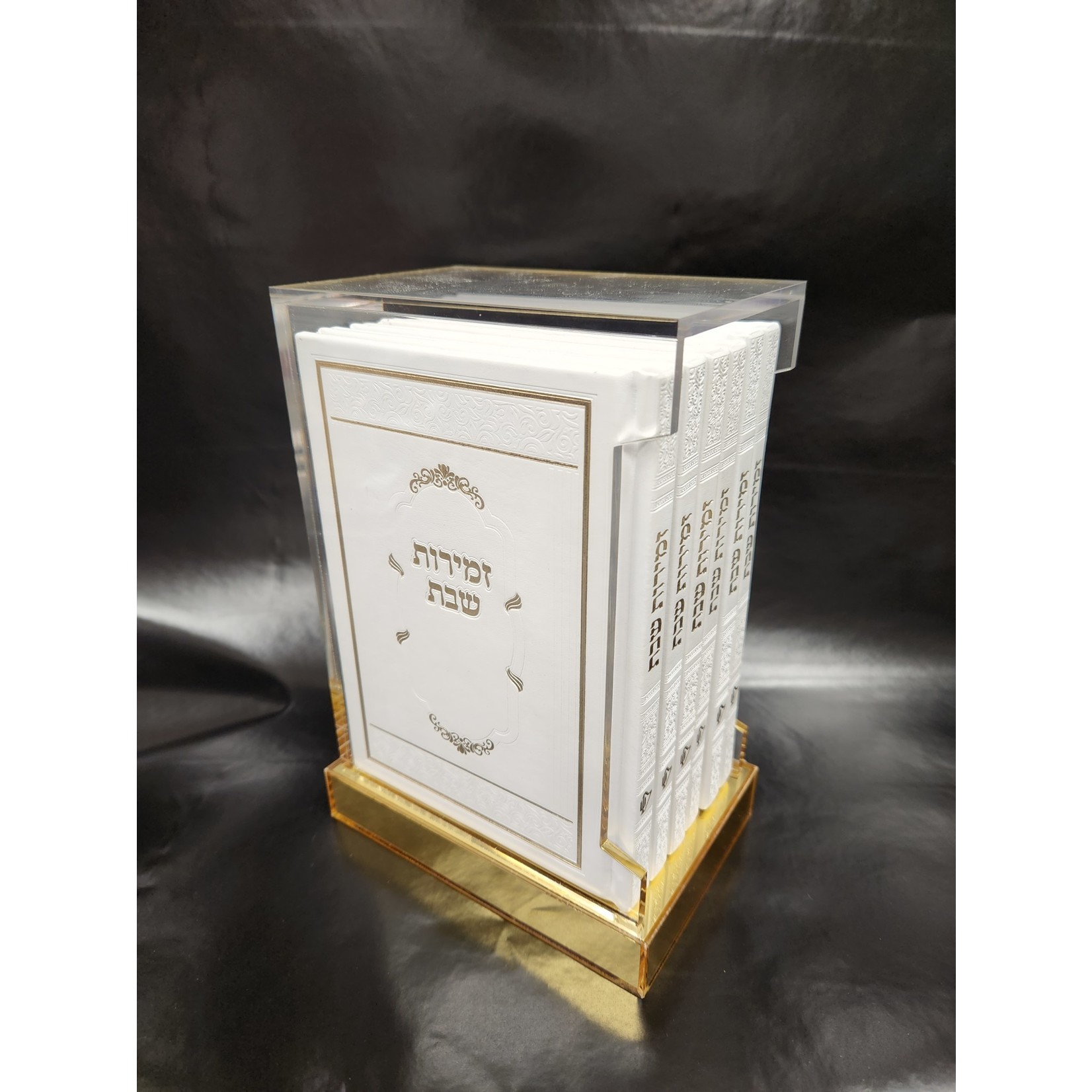 TWS J-MBHL-W-GD Lucite White Matches Box Holder Gold - The Westview Shop