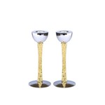 TM804 Set of 2 Candle Holders with Mosaic Design - 2"D x 6"H