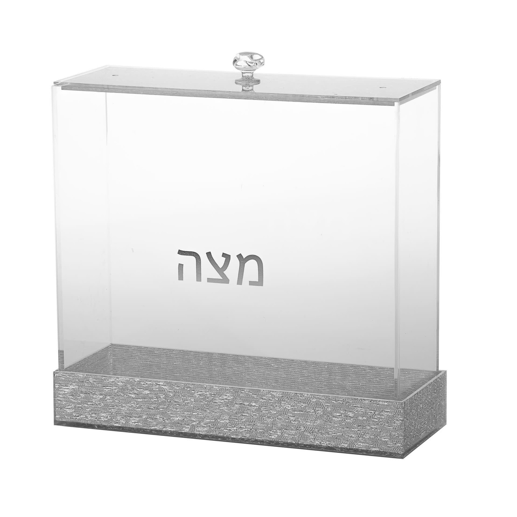1886-S Matzah Box Lucite Silver