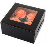 Wilton Wilton 415-0731 3-Pack 4-Cavity Cupcake Box , Black