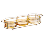 TWS J-DBT-3-CLR Elaborate Bowls and Tray Set 3 Sectionals