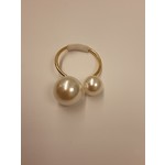 TWS 2 Pearls Gold Napkin Ring