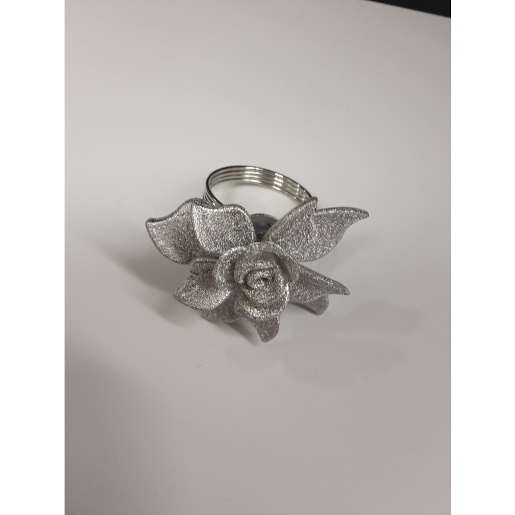 TWS 3D Flower Silver Napkin Ring
