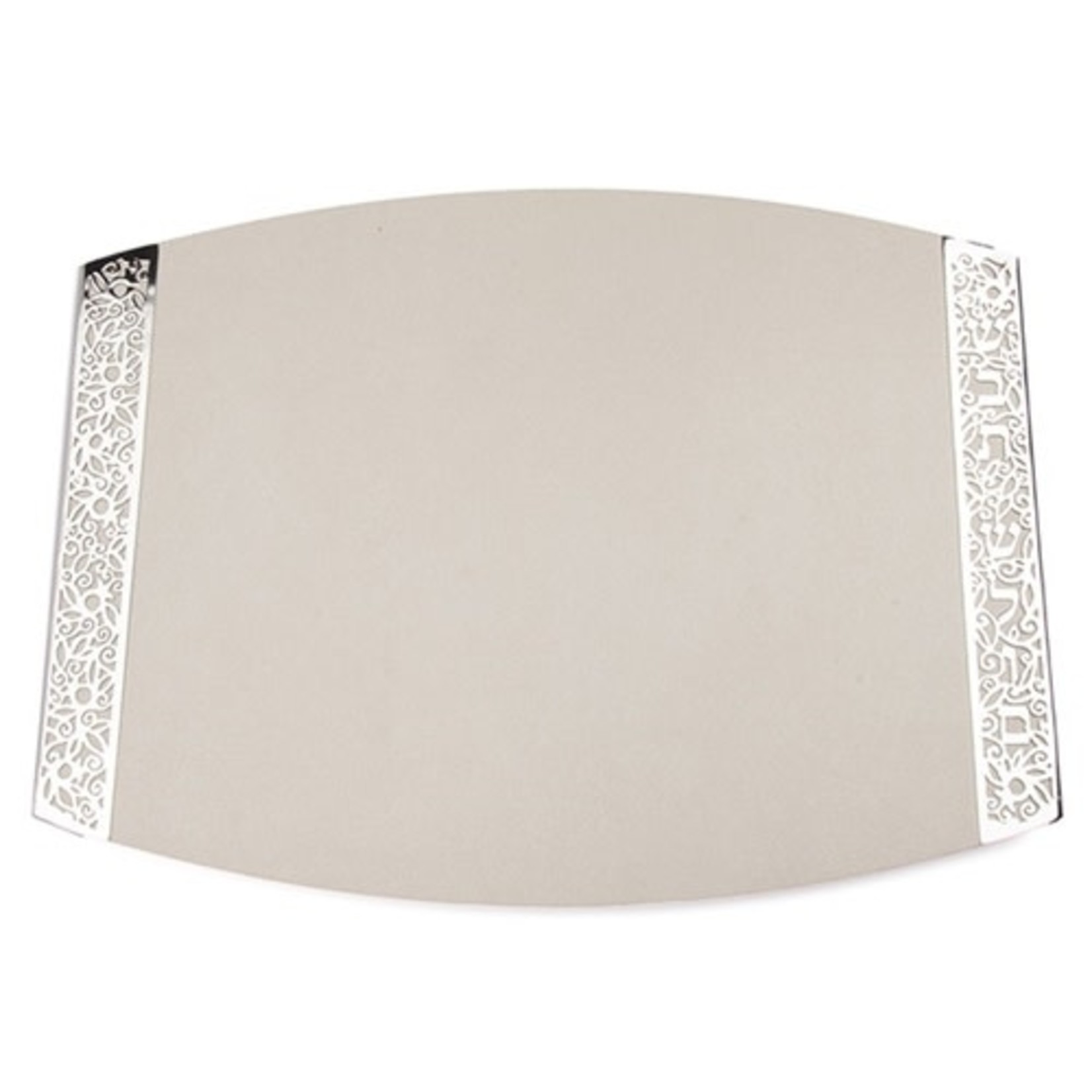 Majestic Challah Board - Porcelain- Metal Cutout - White - 13"W x 17"L x 3"H - YE-CBR-1
