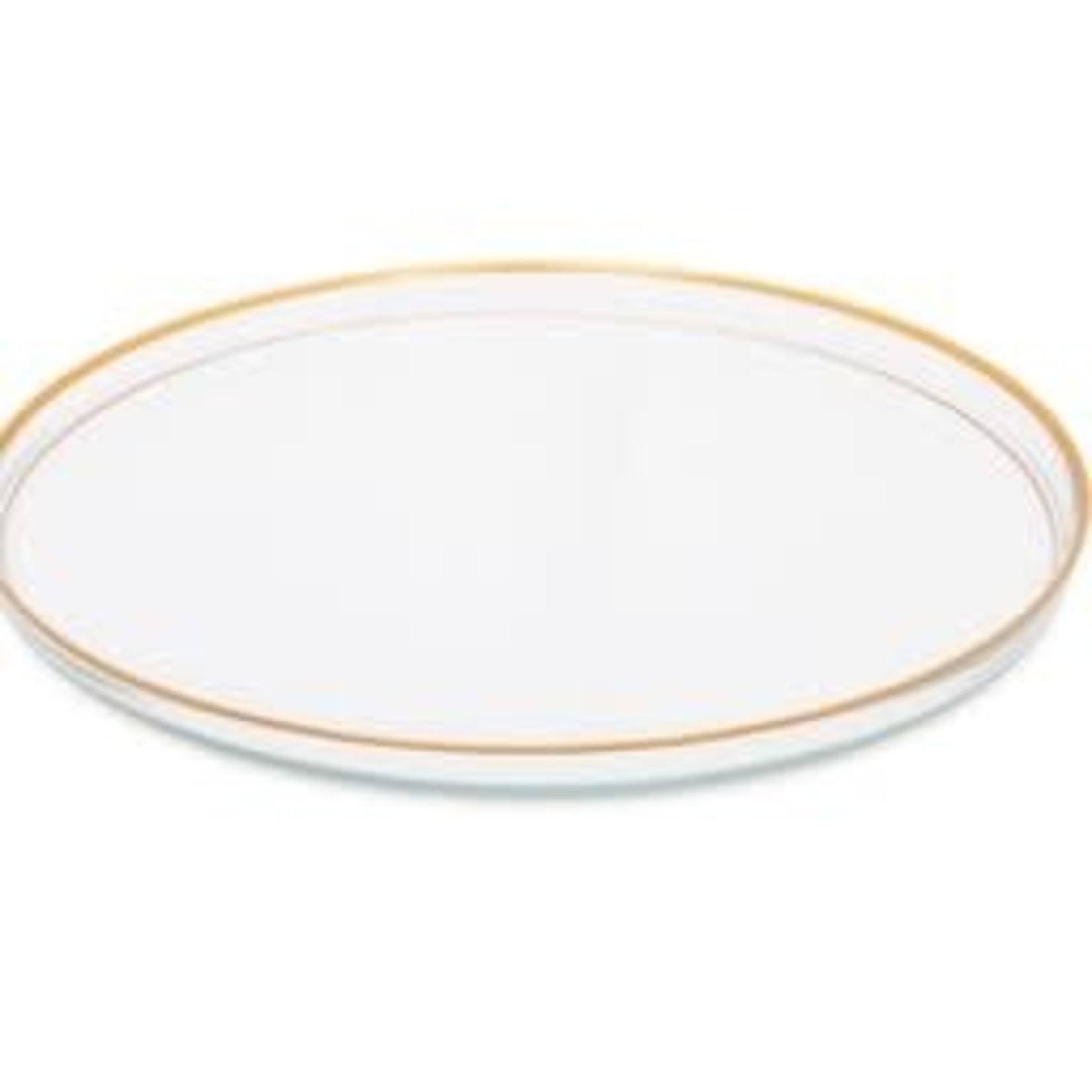 TWS CC2224  Glass Chargers with Gold Rim