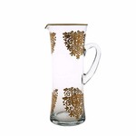 GPG208 Glass Pitcher with Rich Gold Design