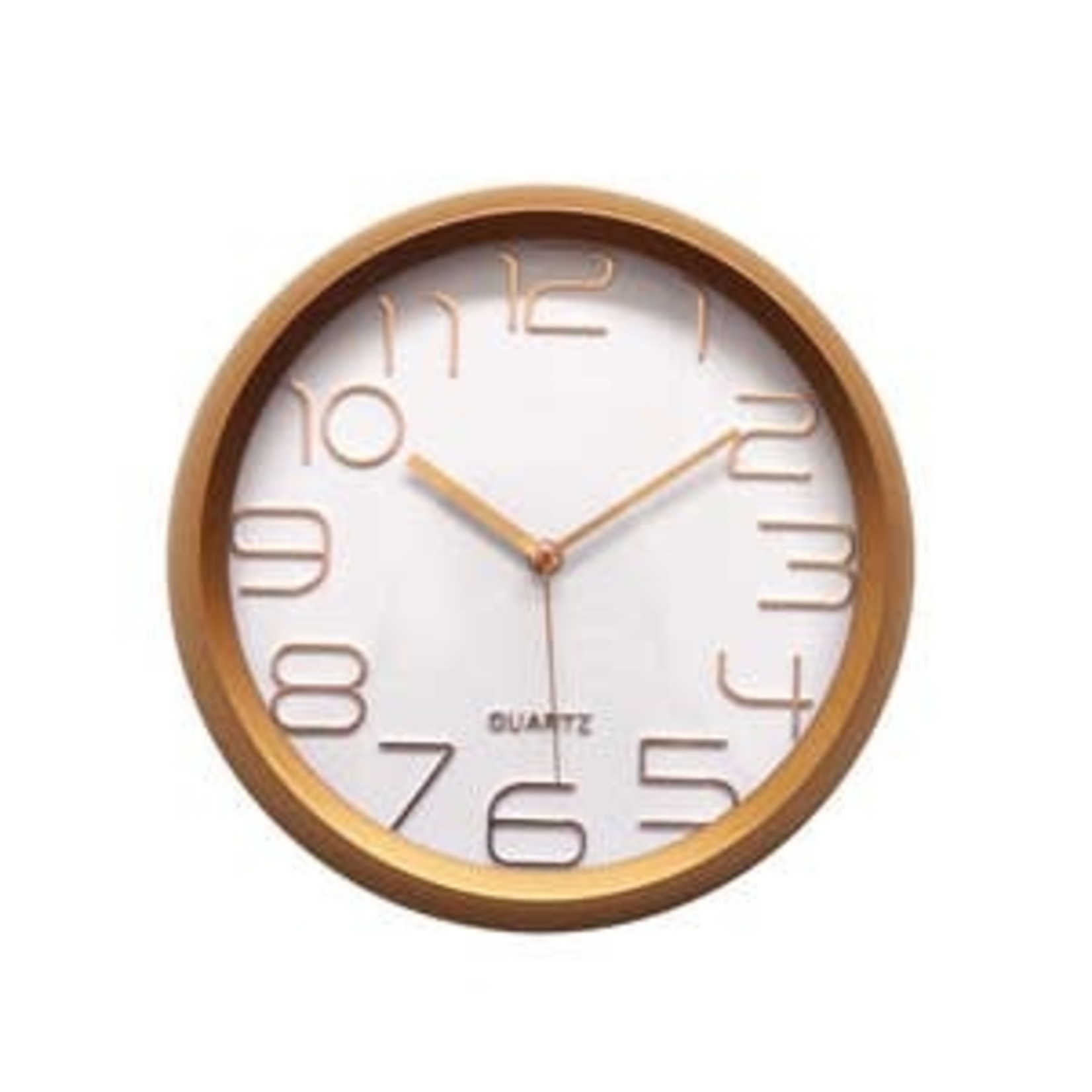 TWS XK506 12" ROUND ROSE GOLD WALL CLOCK The Westview Shop