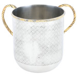 TWS 53388 Stainless Steel Hammered Washing Cup 13 Cm