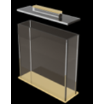 TWS PTSMB22-02 Standing Matzah Box Gold Mirror Accent
