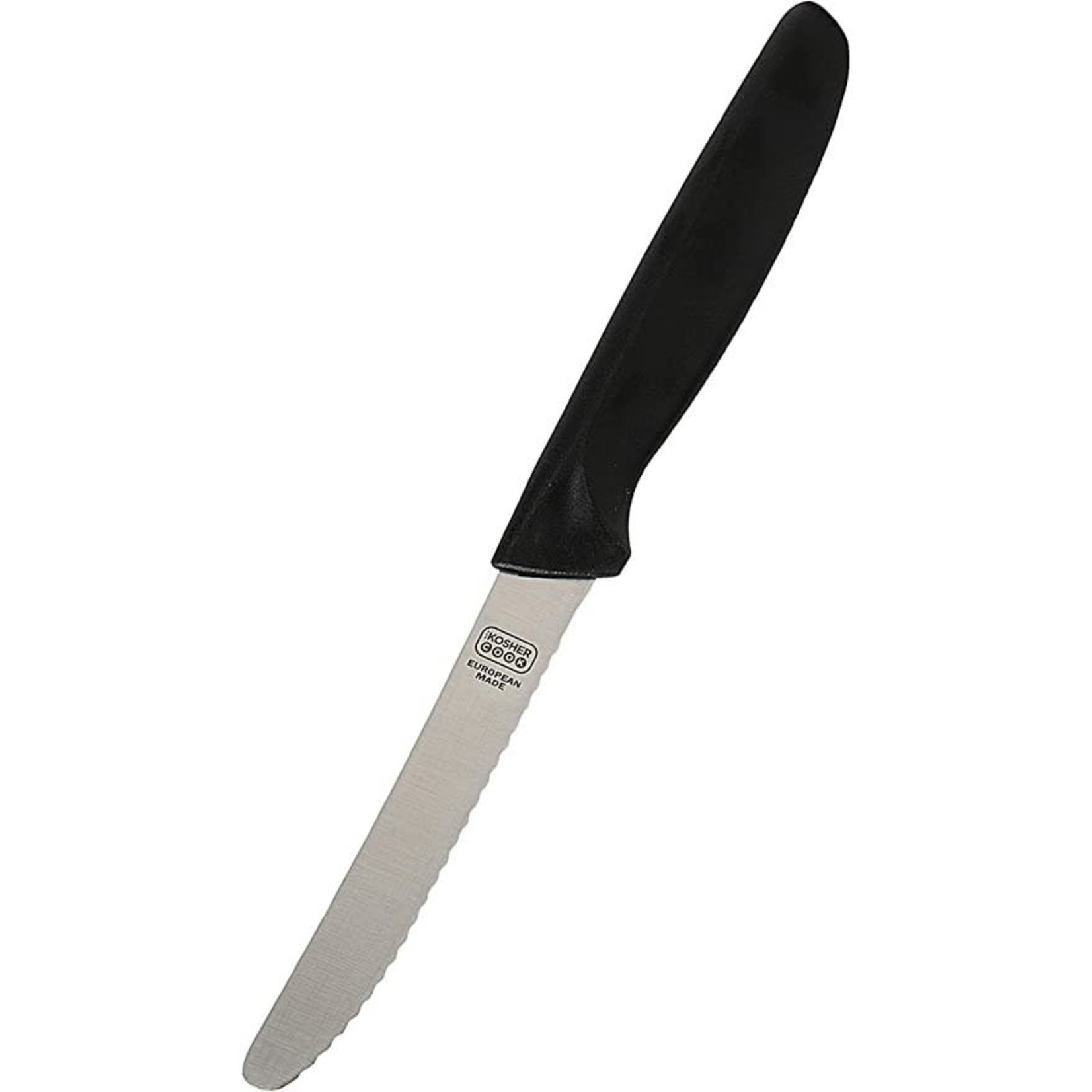 TWS 4.5" Knife - Curved tip/serrated edge - Black