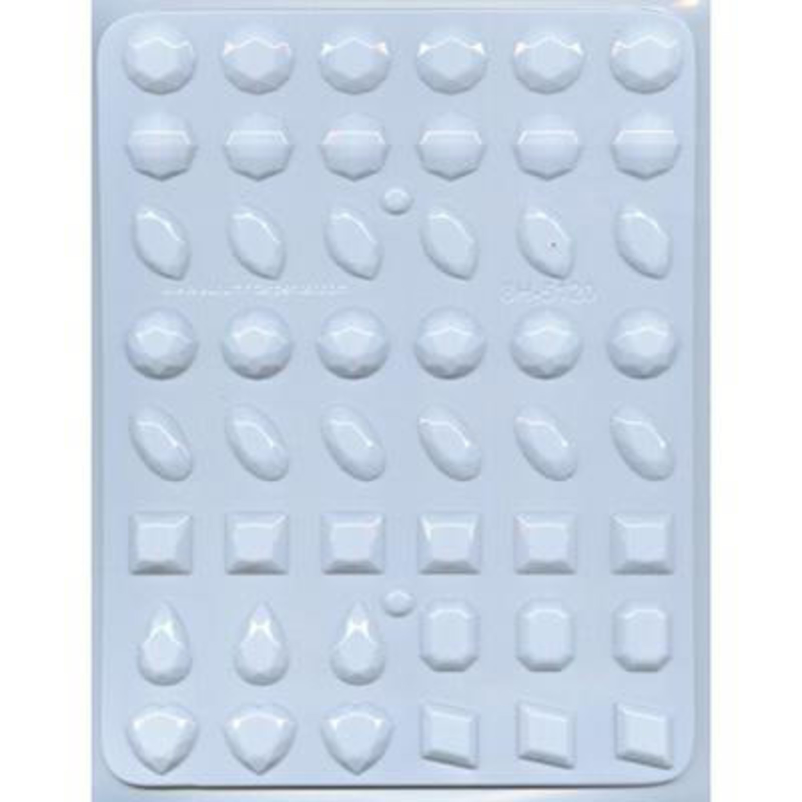 8H-5120 Large GEMs Assortment Hard Candy Mold, 1/2 - 1 - The