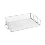 Mesh Stackable Paper Tray in Silver Sold Per 1 Tray #2303