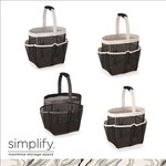 QUICK DRY PORTABLE BATH TOTE WITH RUBBER MESH 7 POCKETS