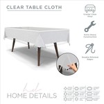 Premium Super Clear Table Cloth DPC 70x108inch Oblong W. Overlock -6G