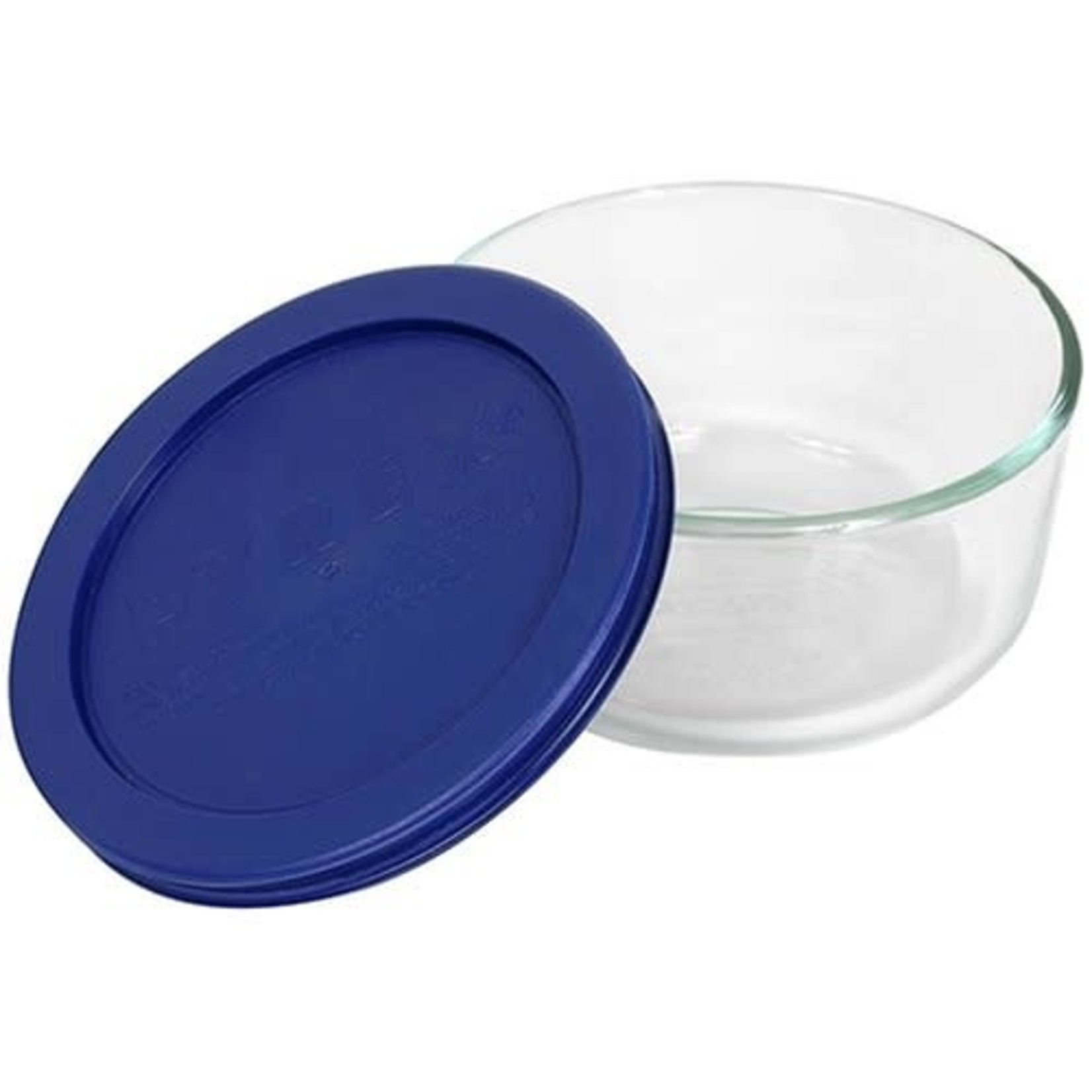 Pyrex 2 Cup Simply Storage, Glass Container, Blue, 6 Piece 
