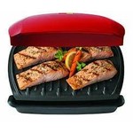 George Foreman 9-Serving Classic Plate Electric Indoor Grill and Panini  Press, Platinum, GR2144P 