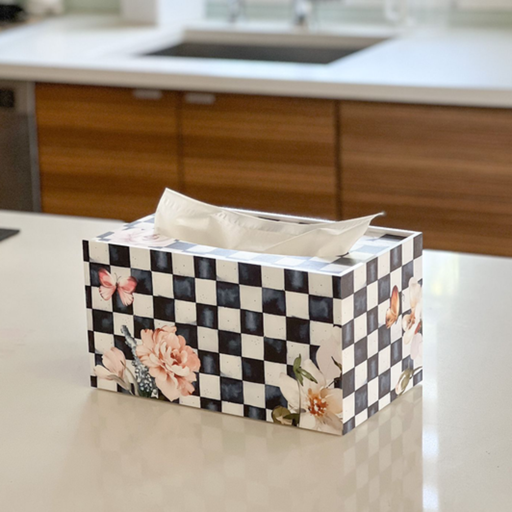 Checkered Tissue Box