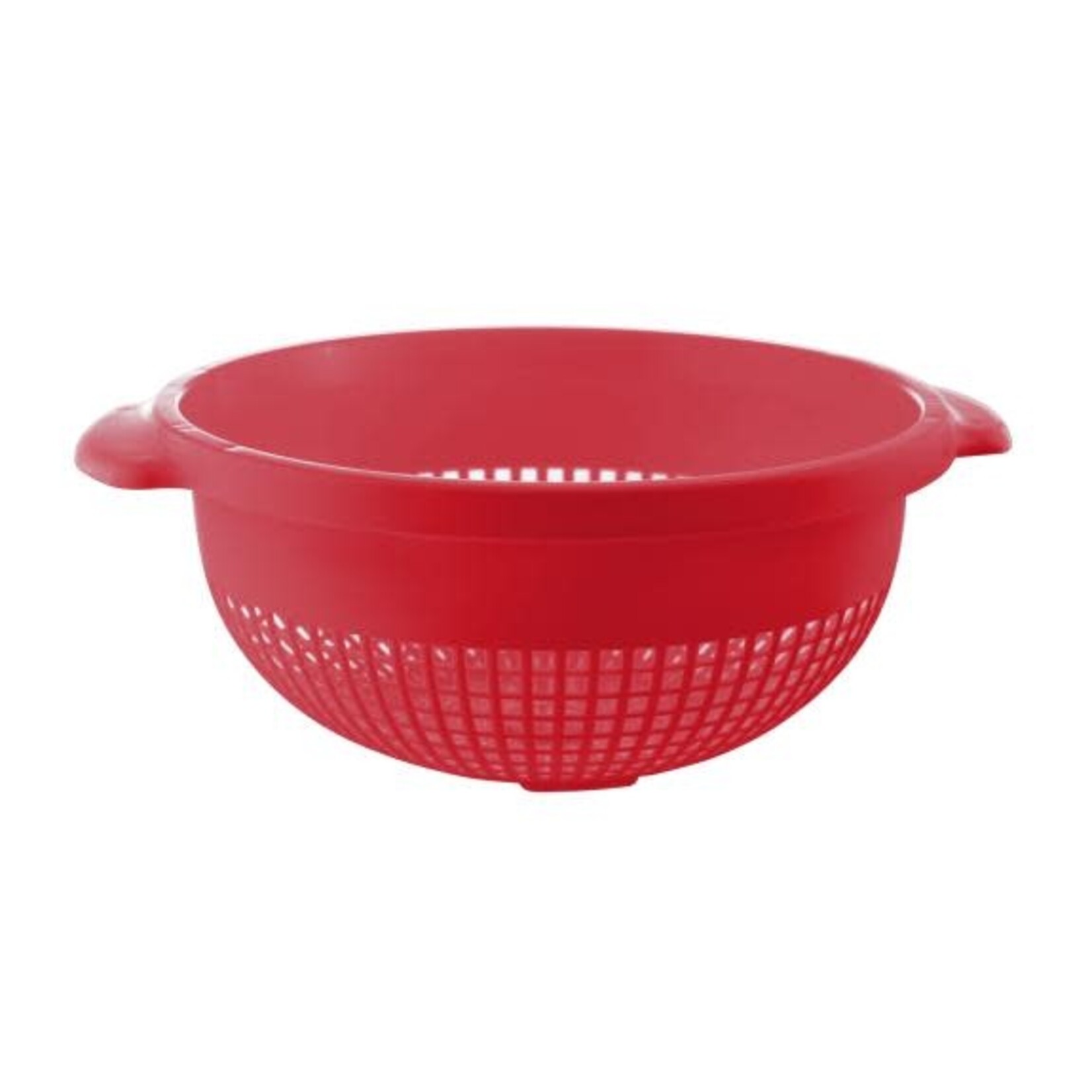 1128-red Plastic Round Strainer Large 14 Inch Red