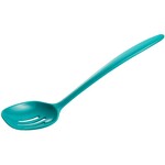 12" Melamine Slotted Spoon Turquoise