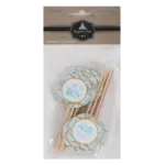 18 Piece  Blue Round "Its A Boy" Toothpicks For Cake Decarotion