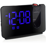 Westclox 1.4" Blue Digital Display FM Radio Projection Alarm Clock 80234BL