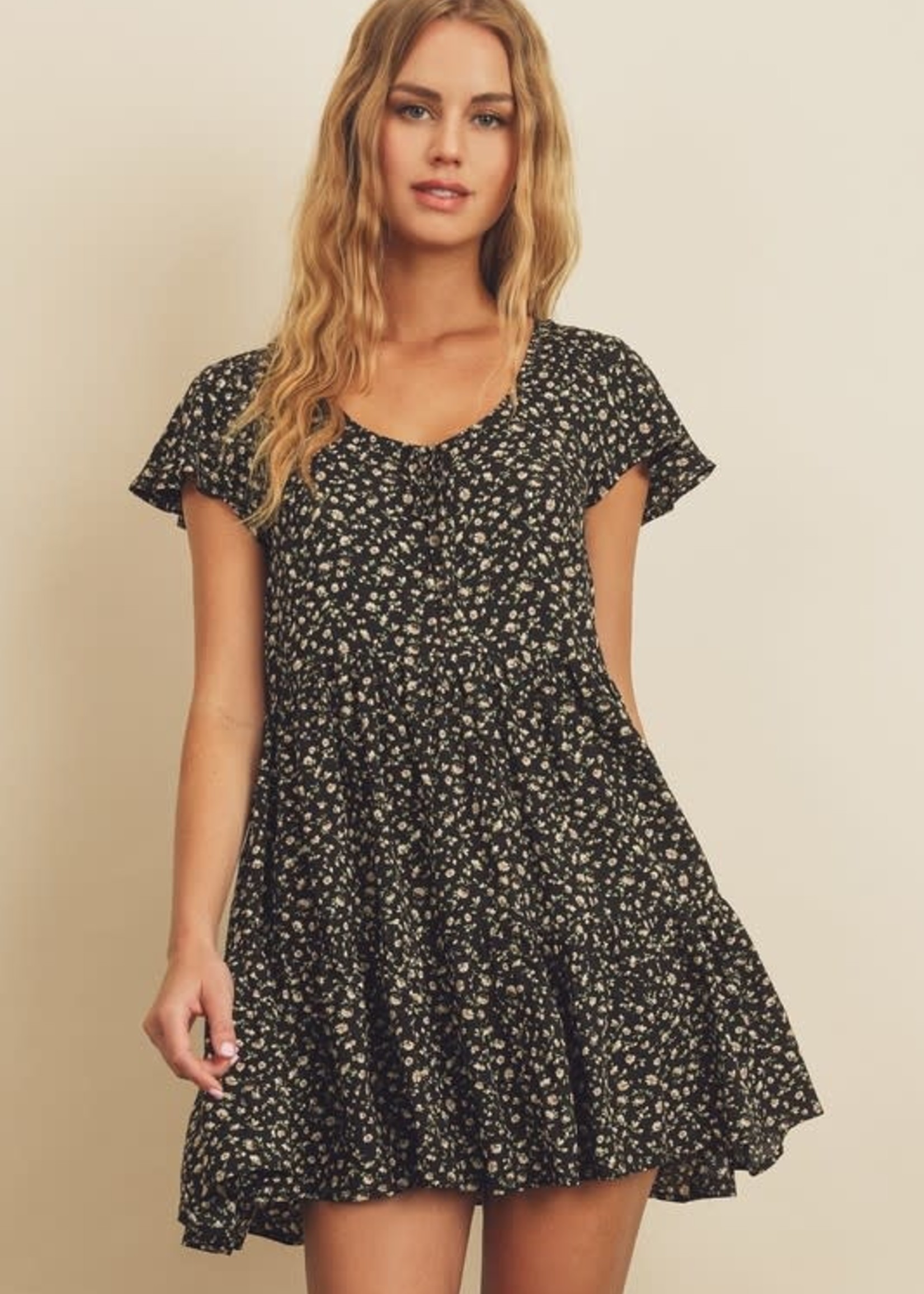 Buy ditsy tiered dress cheap online