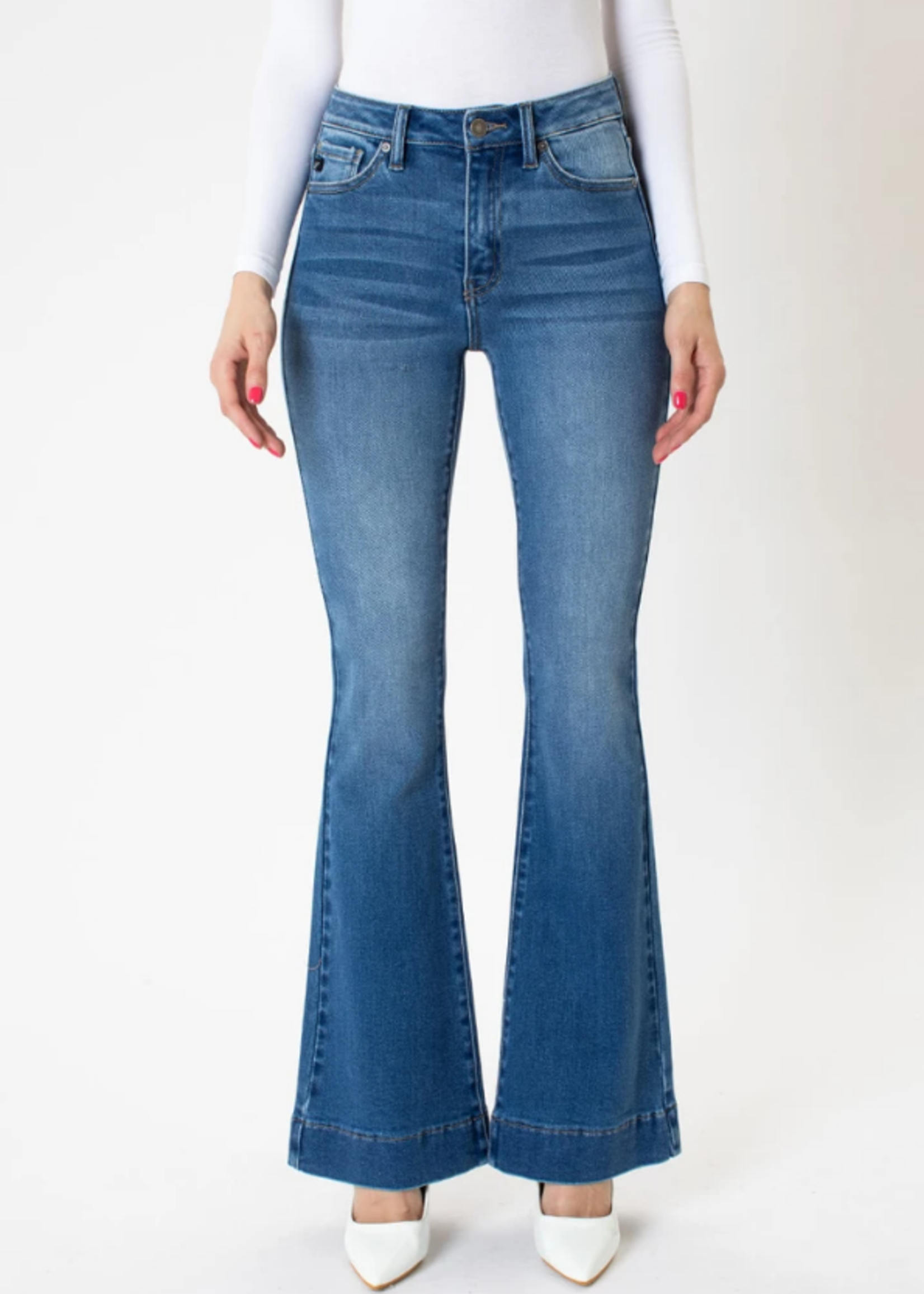 KC7124M - High Rise Flare - Medium Wash 