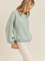 Cropped Back Sweater - Sky