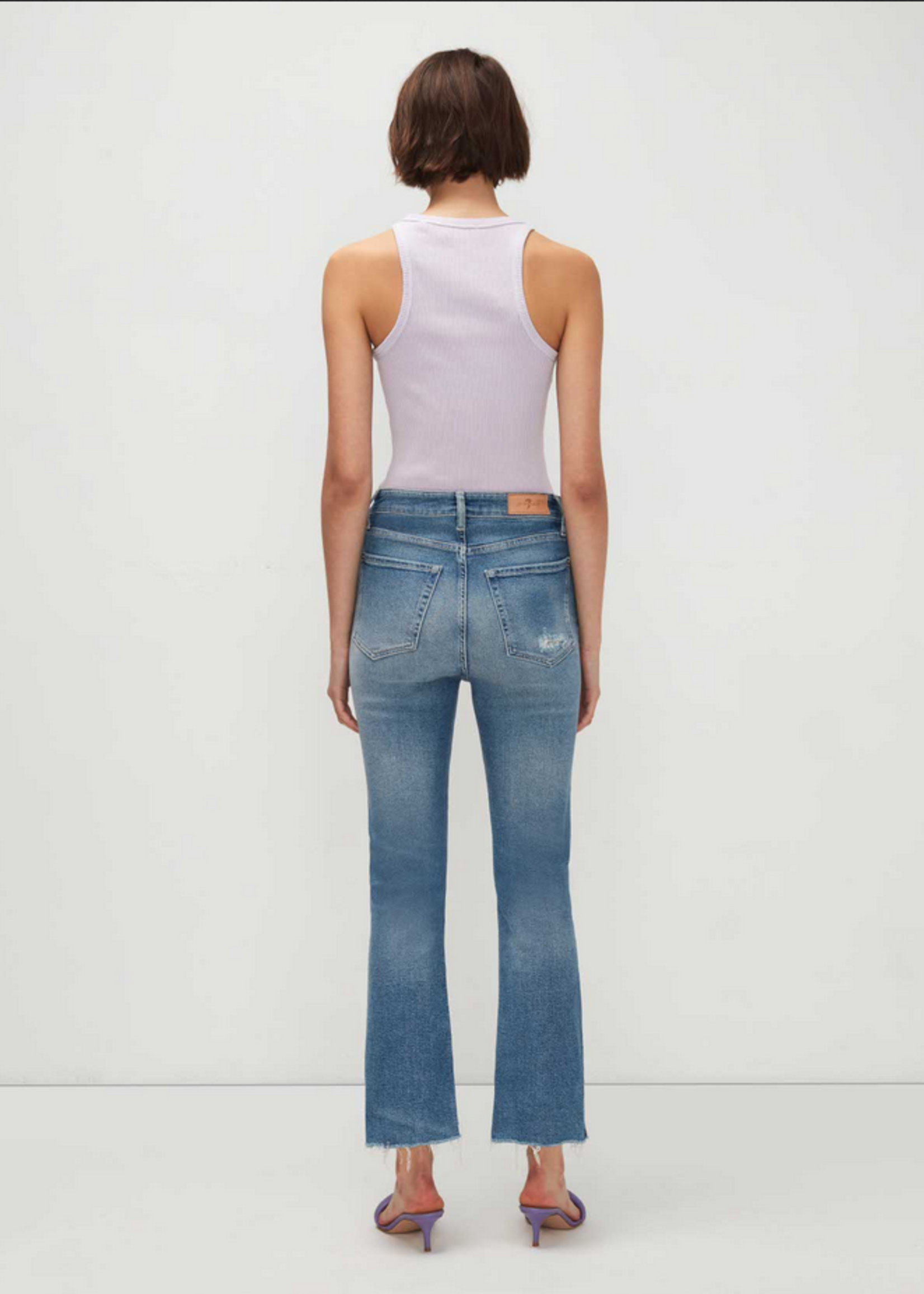 7 for All Mankind  Ultra High Rise Slim Kick - Agave