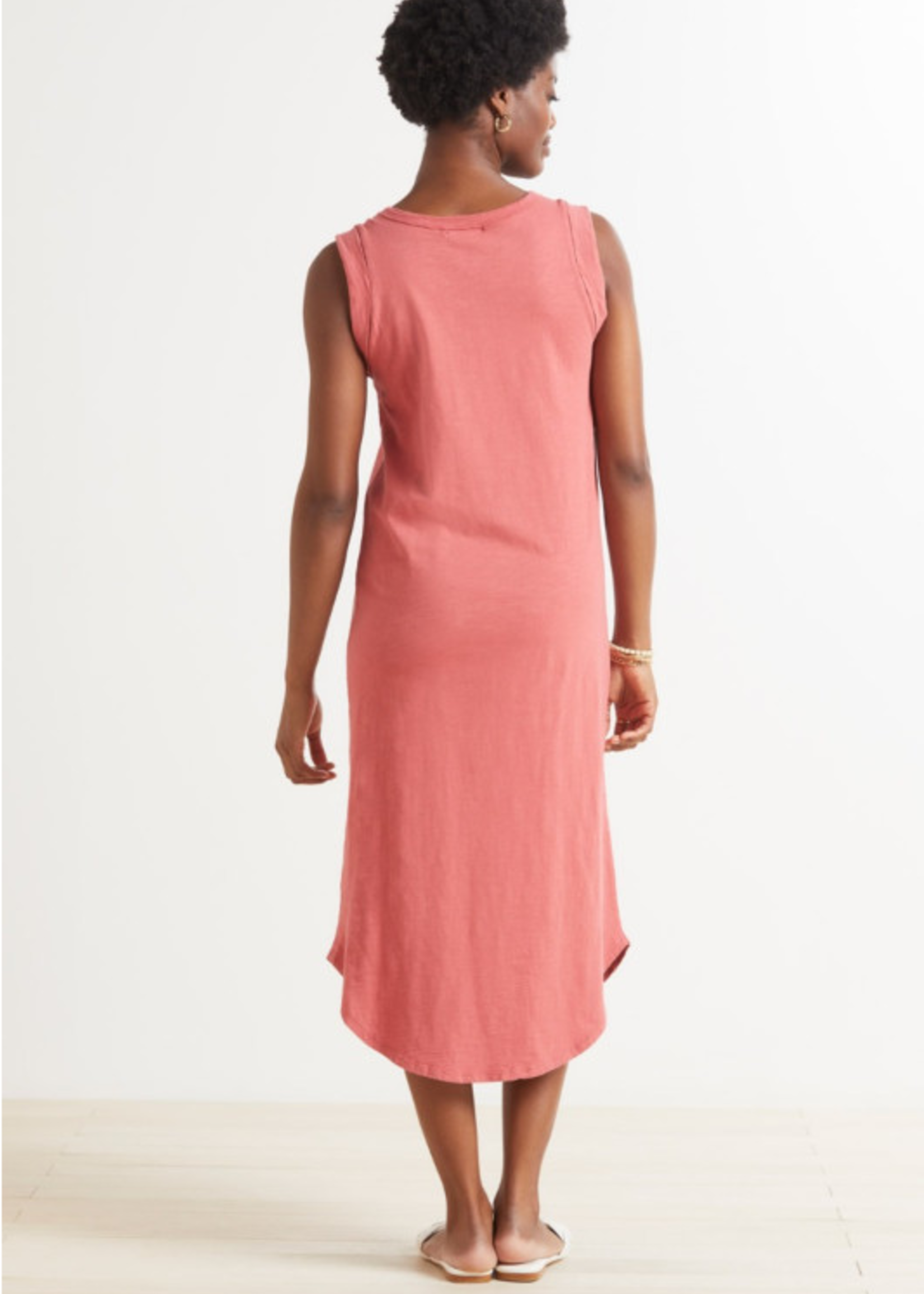 Z Supply Blakely Foldover Dress - Washed Cherry