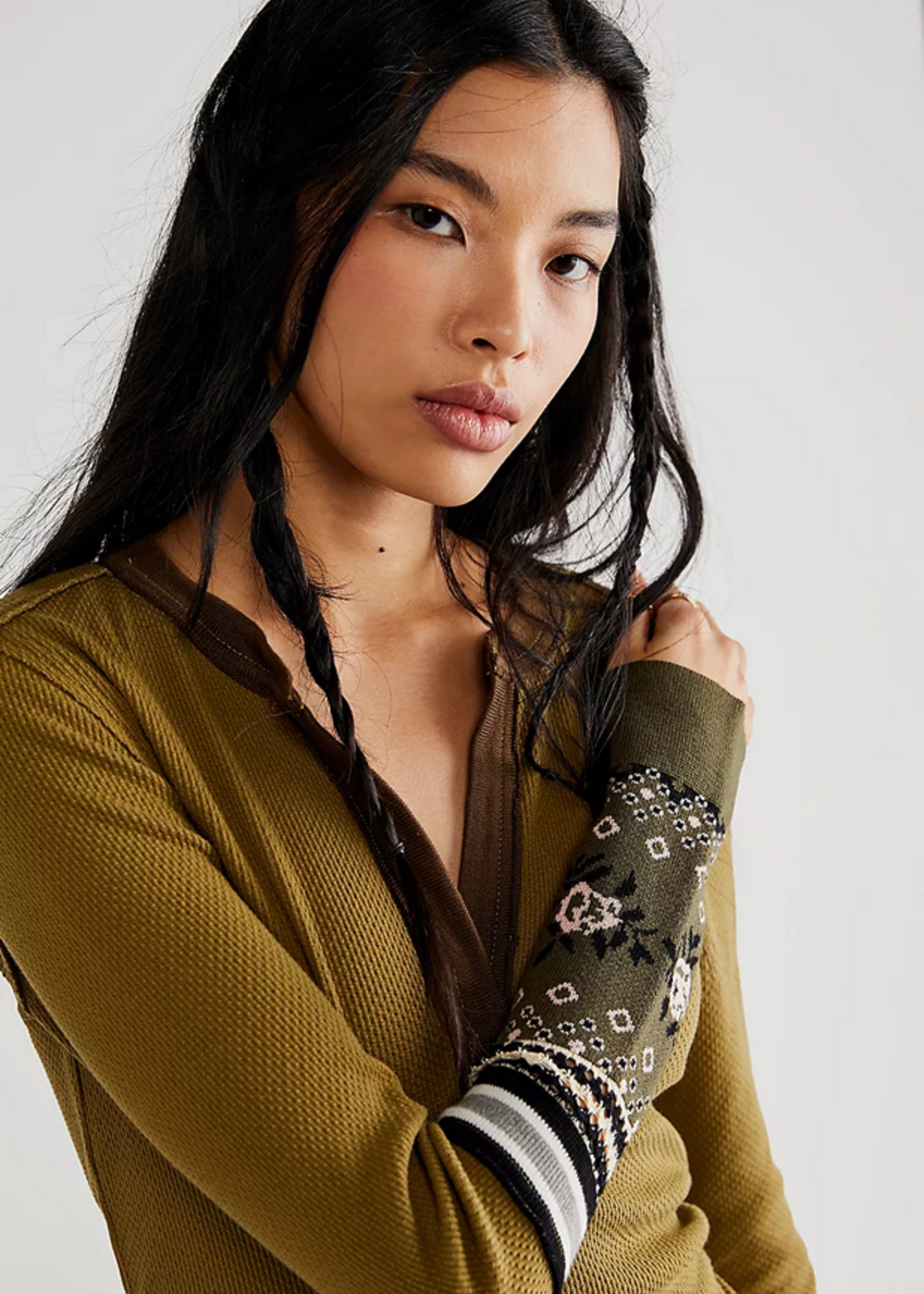 Free People Mikah Layering Cuff - Army Combo
