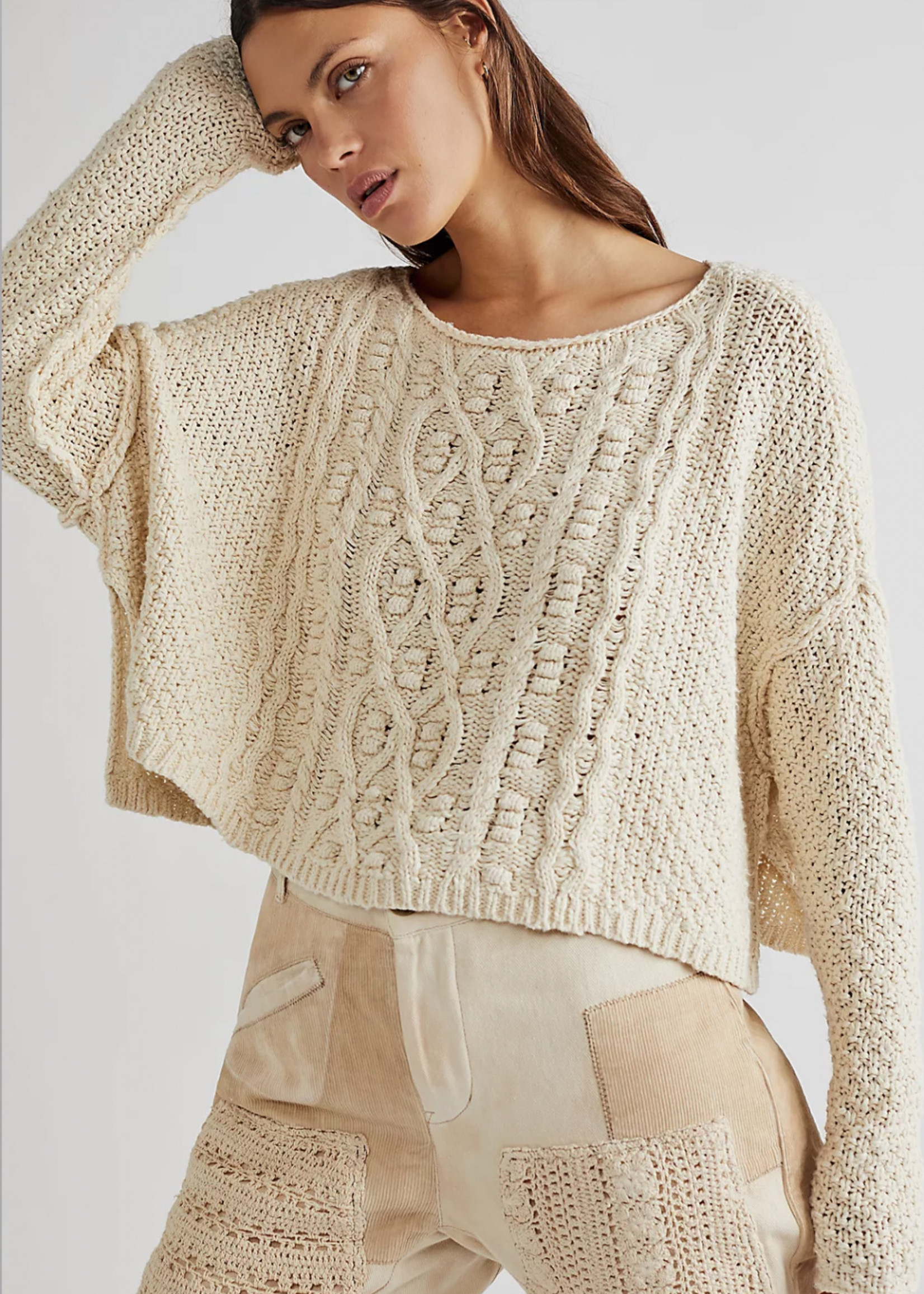Free People Changing Tides Pullover - Tea
