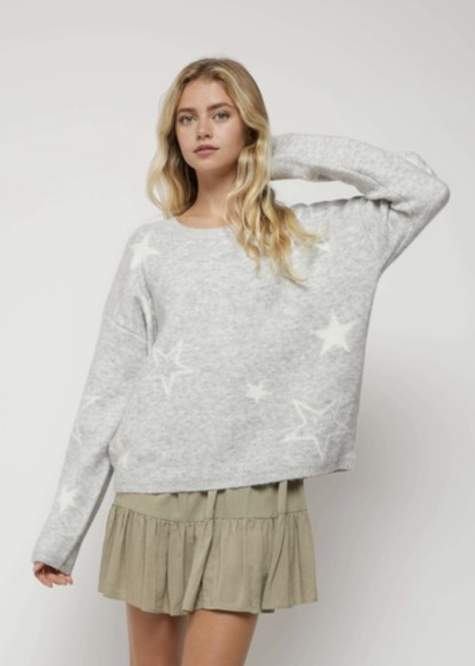 Soft Star Sweater - Heather Grey