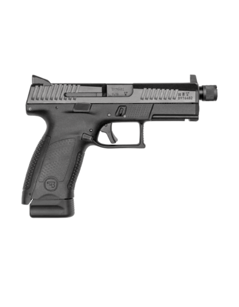 CZ CZ P-10 COMPACT, #91533, 9MM, 15RDS, BLACK, NIGHT SIGHTS, THREADED BARREL, REVERSIBLE MAG CATCH