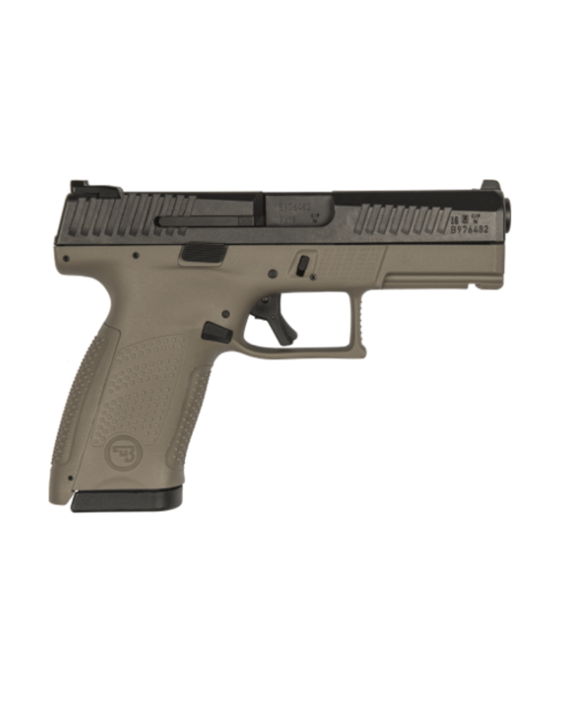 CZ CZ P-10 COMPACT, #91532, 9MM, 15RDS, FDE, NIGHT SIGHTS, REVERSIBLE MAG CATCH