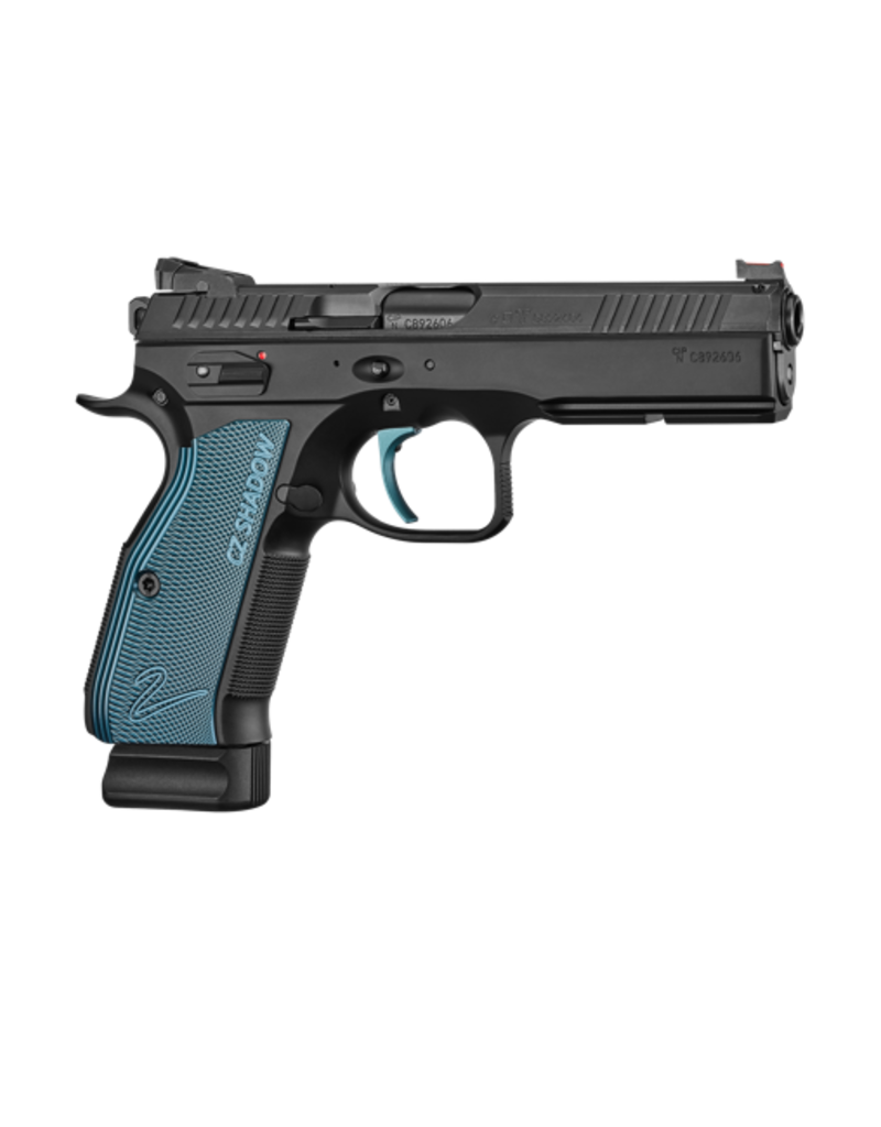 CZ CZ SHADOW 2 SINGLE ACTION, #91245, 9MM, 17RD, BLUE ACCENTS