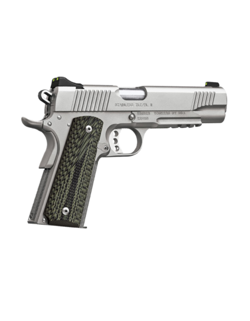 KIMBER STAINLESS CUSTOM TLE II WITH RAIL, 32343, 45ACP, 5”, ST/ST BH Police Supply