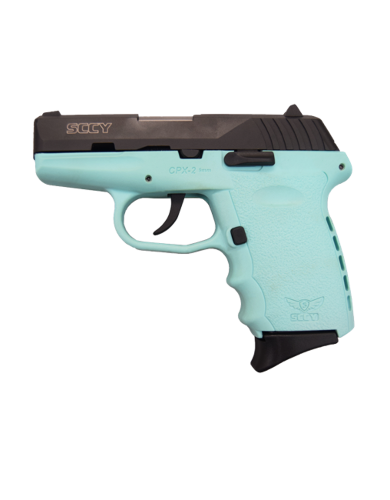 SCCY SCCY INDUSTRIES CPX-2, #CPX-2CBSB, 9MM, DOUBLE ACTION ONLY, BLUE POLY FRAME