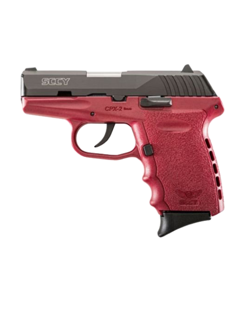 SCCY SCCY INDUSTRIES CPX-2, #CPX-2CBCR, 9MM, DOUBLE ACTION ONLY, RED FRAME