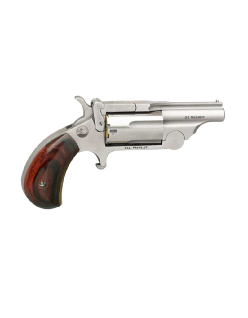 North American Arms NORTH AMERICAN ARMS MINI REVOLVER, #NAA-22MC-BTII, 22LR/22MAG, STAINLESS, TOP BREAK